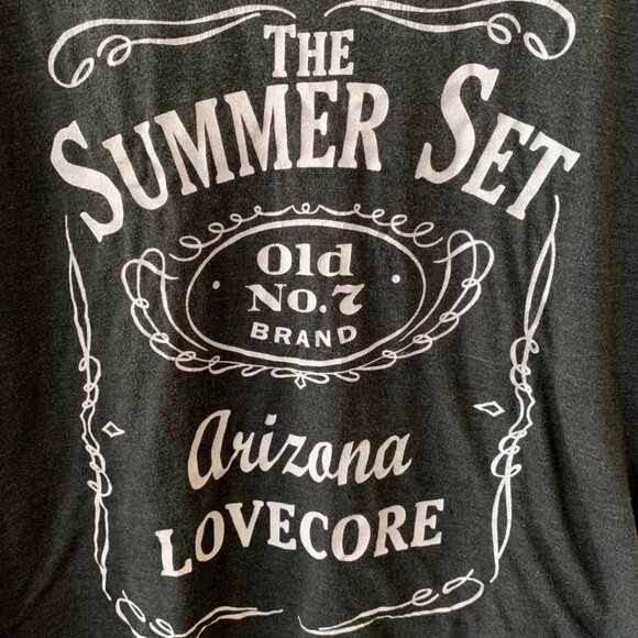 The Summer Set Tank Top L Black Jack Daniels Parody Band Shirt Arizona Pop Rock - Picture 2 of 4